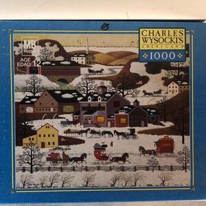 Rare! Charles Wysocki Gifts, Antiques, and Cakes 1000 P Puzzle Used Complete Has